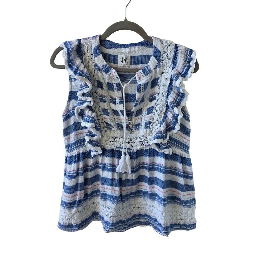 dRA Top La Habana 4th of July Sleeveless Conscious‎ Coastal Americana Striped S